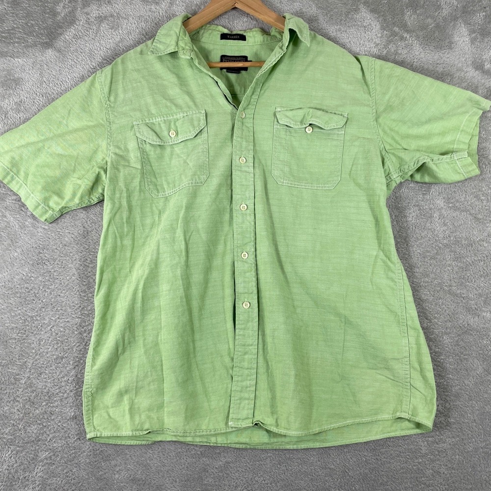 Pendleton Warren Shirt Mens Large Green Outdoor Workwear Gorpcore Utility Shirt